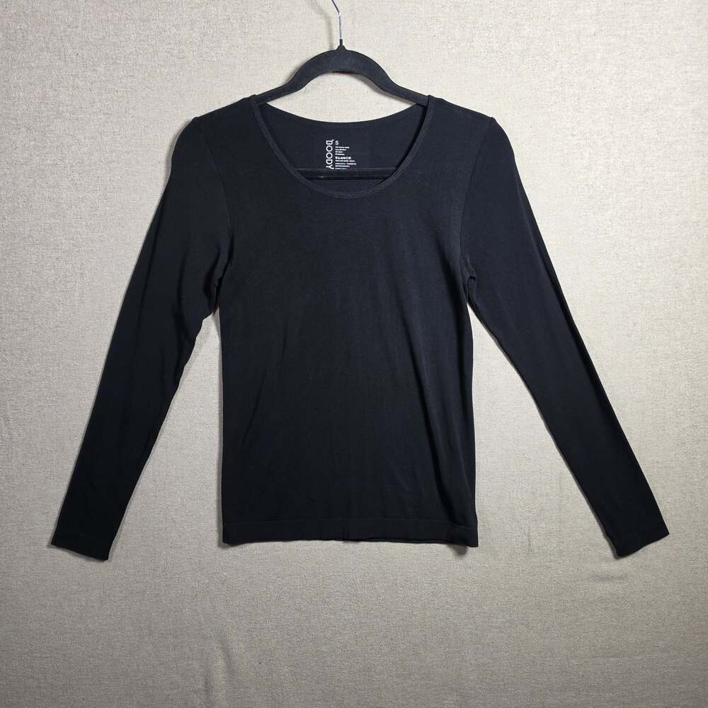 Boody Boodywear Black Shirt  Bamboo Long Sleeve Tee Womens Size Small